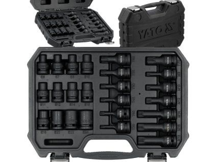 Sada rázových gola hlavic 1/2" TORX E-TORX SPLINE 25 ks