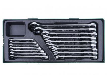 Sada očkoplochých klíčů, 16 kusů, 6 24 mm, v kazetě JONNESWAY W26116SP