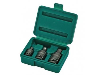 Gola úderový kulový nástavec, sada 3ks kloubových nástavců 1/2", 1/4", 3/8" Jonnesway