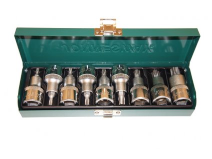 Sada zástrčných hlavic Torx, 1/2", velikosti T20 - T60 - JONNESWAY S07H4109S