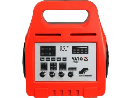  Nabíječka baterií s procesorem 6/12V 8A 5-200AH, autonabíječka YATO YT-8301