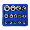 Nástrčné hlavice E TORX E4 E24 3 8'' 1 2'' 1 4'', sada14 ks