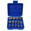 Nástrčné hlavice E TORX E4 E24 3 8'' 1 2'' 1 4'', sada14 ks