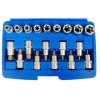 Nástrčné hlavice E-TORX 1/2"  E10-E24, T20-T70,  Zástrčné hlavice E TORX  E10 E24 , T20 T70 19ks torx klíčů