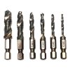 Závitové vrtáky HSS M3 M10 , sada 7ks závitníků HEX,.Sada 6 ks HSS rychlo vrtáků vyrobených metodou broušení