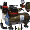 Kompresor 23-25L pro práci s aerografem nebo slouží jako hustič kol, míčů a pod.