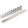 Sada vnějších TORX zástrčných klíčů TECPO E4–E20 1/4" a 3/8", 11dílná