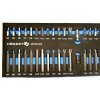 Klíče bity imbus Hex Torx Spline,sada 40 ks bitů v modulu pro dílenský vozík, HOGERT Germany HT7G124