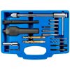 Sada na demontáž poškozených závitů žhavících svíček 8mm a 10mm, Souprava pro montáž a demontáž i profesionální opravu zapalovacích svíček a závitů svíček. Vhodné také pro většinu sedel vstřikovačů. Vrták pro vrtání poškozených žhavicích svíček 7 x 5,5 mm a 9 x 5,5 mm, pro závity M8x1 a M10x1.