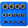 Gola klíče Torx Torx-E E4-E2 3/8" 1/2" 1/4". Sada 14ks nástrčných klíčů
