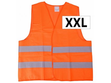 Reflexní výstražná vesta XXL oranžová EN 20471:2013