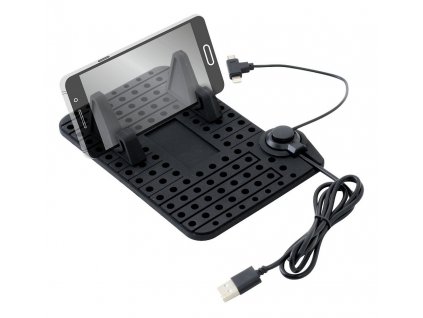Držák telefonu s podložkou a kabelem micro USB