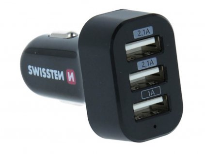 SWISSTEN Nabíječka do auta 3x USB • 5,2A