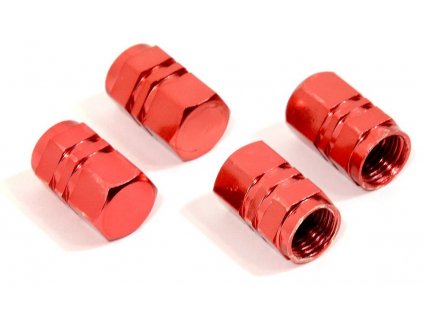 Čepičky ventilků ozdobné - červené