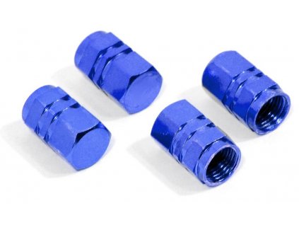 Čepičky ventilků ozdobné - modré