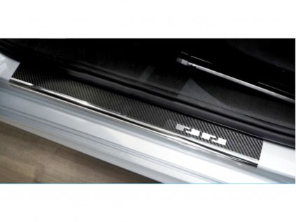 Prahové lišty Škoda Fabia IV 2021-2026 • nerez s karbonem