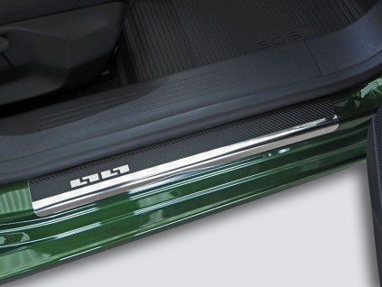 Prahové lišty Peugeot 308 III 2022-2026 Hatchback • nerez s karbonem