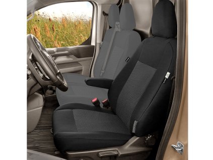 Autopotahy Ford Transit/Tourneo Custom II 2023-2026 • přední s pravou opěrkou ruky • řidič