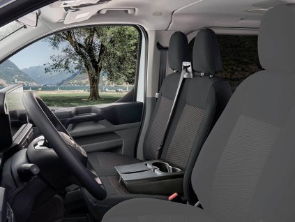 Autopotahy Ford Transit Custom II 2023-2025 • přední 2 místa spolujezdec • stolek • dělený sedák