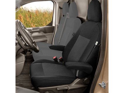 Autopotahy VW T7 Transporter 2024-2025 • přední s dvěma opěrkami • řidič