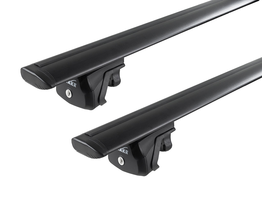Střešní nosiče Jeep Cherokee KJ 2001-2008 (na podélníky/hagusy) • WING Profile Black • Hakr