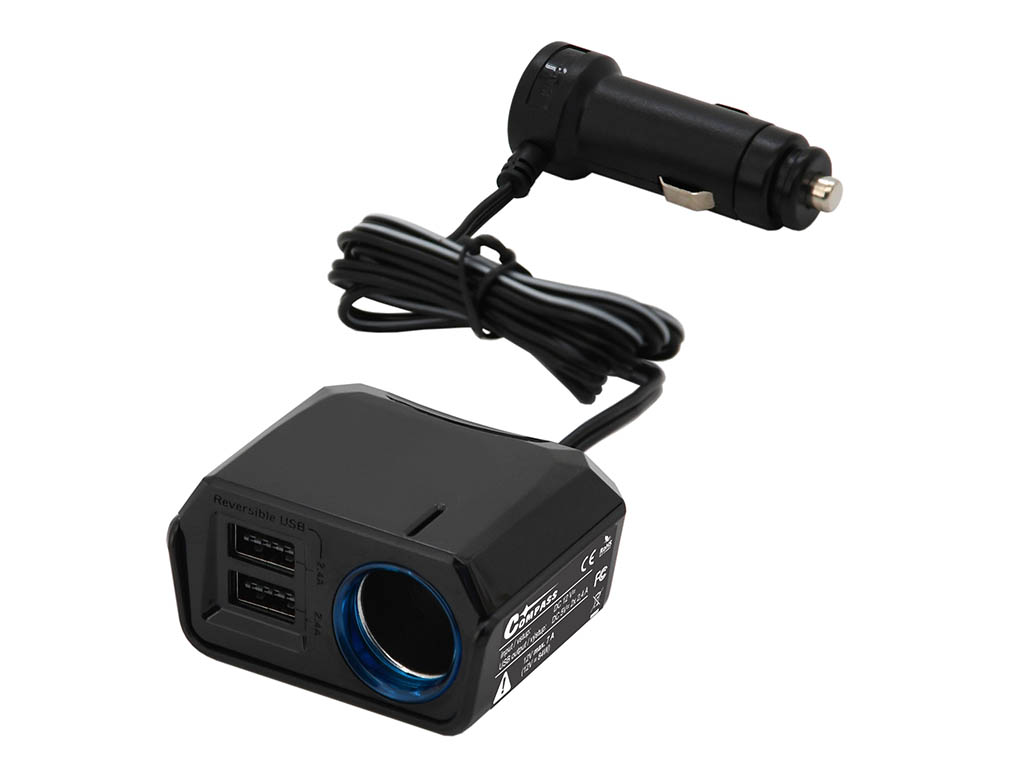 Compass USB adaptér do auta Select • 2x USB • 12V zásuvka
