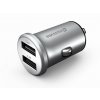 SWISSTEN Nabíječka do auta 2x USB • 4,8A • stříbrná