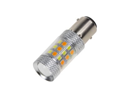 LED BAY15d (dvojvlákno) biela/oranžová, 12V, 42LED/2835SMD