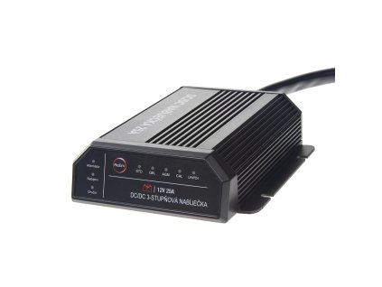 DC-DC 25A Inteligentná nabíjačka na nabíjanie sekundárnej (druhej) batérie vo vozidle CARCLEVER