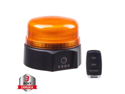 AKU LED maják, 36xLED oranžový, diaľkové ovládanie, magnet, ECE R65