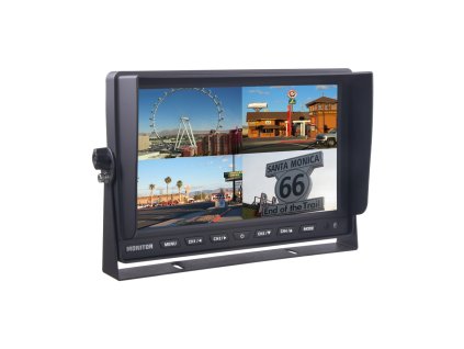 AHD monitor 10" s kvadrátorom a so 4x4PIN vstupmi, DVR