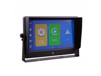 AHD monitor 10" s kvadrátorom a so 4x4PIN vstupmi, DVR, s Apple CarPlay, Android auto, Bluetooth