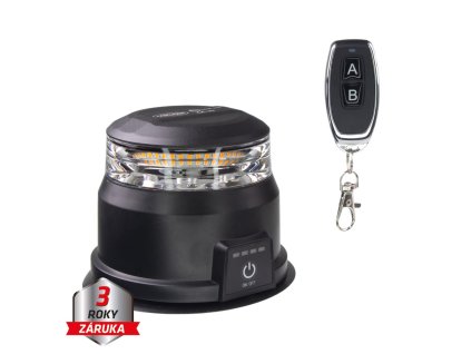 AKU LED maják, oranžový, diaľkové ovládanie, magnet, ECE