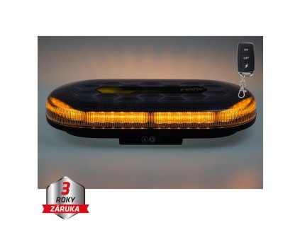 AKU LED rampa oranžová, 48xLED, magnet, 328mm, ECE R65 R10
