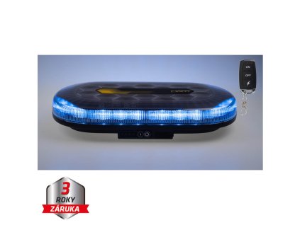 AKU LED rampa modrá, 48xLED, magnet, 328mm, ECE R65 R10