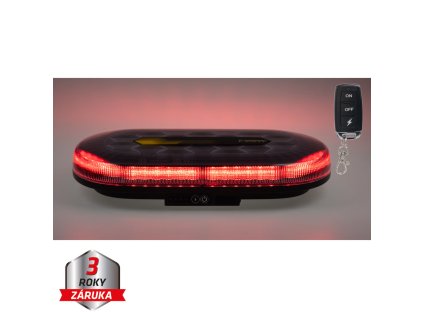 AKU LED rampa červená, 48xLED, magnet, 328mm, ECE R65 R10