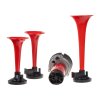 3-tónová fanfára 220mm, 12V červená s kompresorom ECE R28