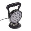 LED svetlo okrúhle, biele/oranžové, 9x3W/9x1W, ø114mm, magnet, ECE R10