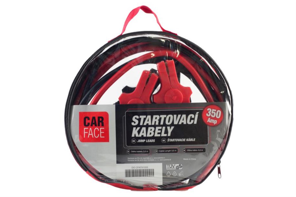 Carface Startovací kabely 350Amp TUV GS CFAT91008 DO CFAT91008