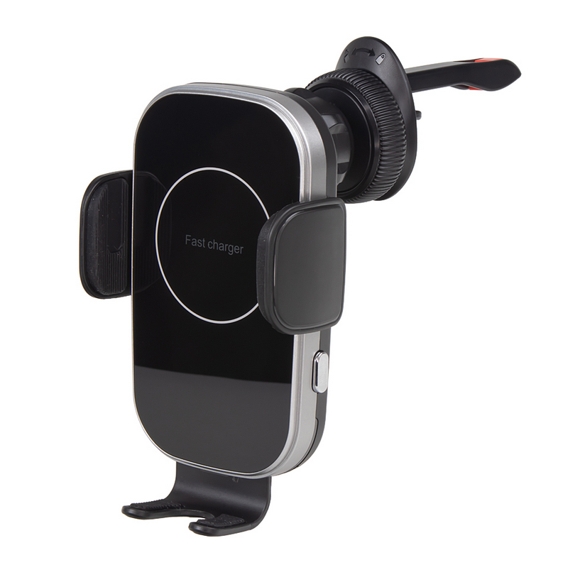 Fotografie Univerzální QI držák pro telefony motoricky ovládaný do mřížky ventilace