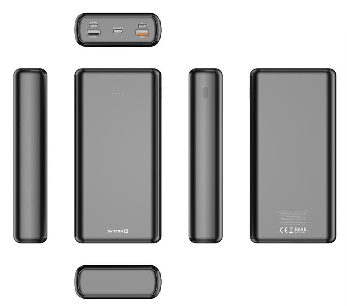 SWISSTEN POWER LINE POWER BANK 30000 mAh 20W BLACK