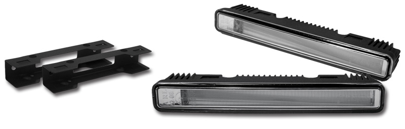 CARCLEVER LED světla pro denní svícení s optickou trubicí 160mm, ECE