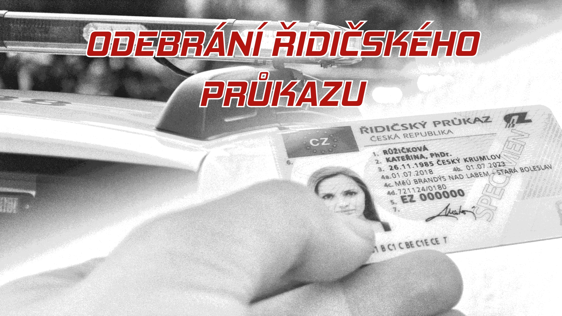 Odebrání řidičského průkazu za alkohol