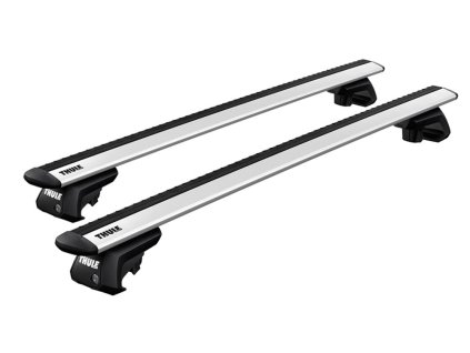 Strešné nosiče Thule bez s presahom na lyžiny SET strieborne