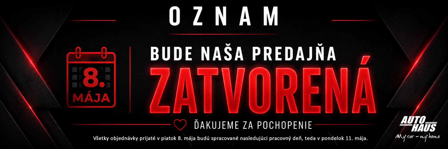 18.mája ZATVORENÉ