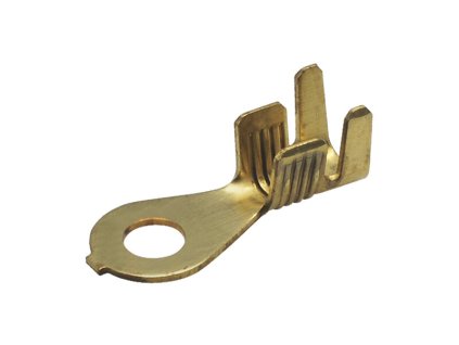 Kabelové oko Ø 4,2 / 8,7 mm z mozazi pro vodič 3-6 mm