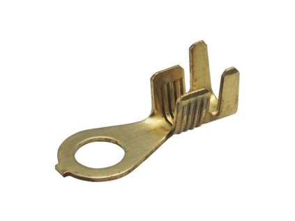 Kabelové oko Ø 5,2 / 8,7 mm z mosazi, vodič 3-6 mm