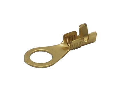 Kabelové oko Ø 6,2 / 8,7 mm z mosazi, vodič 05-1,5 mm