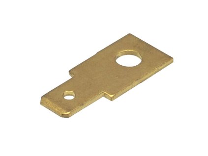 Nýtovací konektor 4,8 mm - rovný / 3,2 mm otvor - mosaz