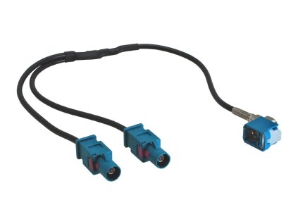 Anténní adaptér 2x FAKRA dělený - samec / FAKRA samice 90°